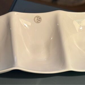 Made in Portugal White Divided Ceramic Serving Dish